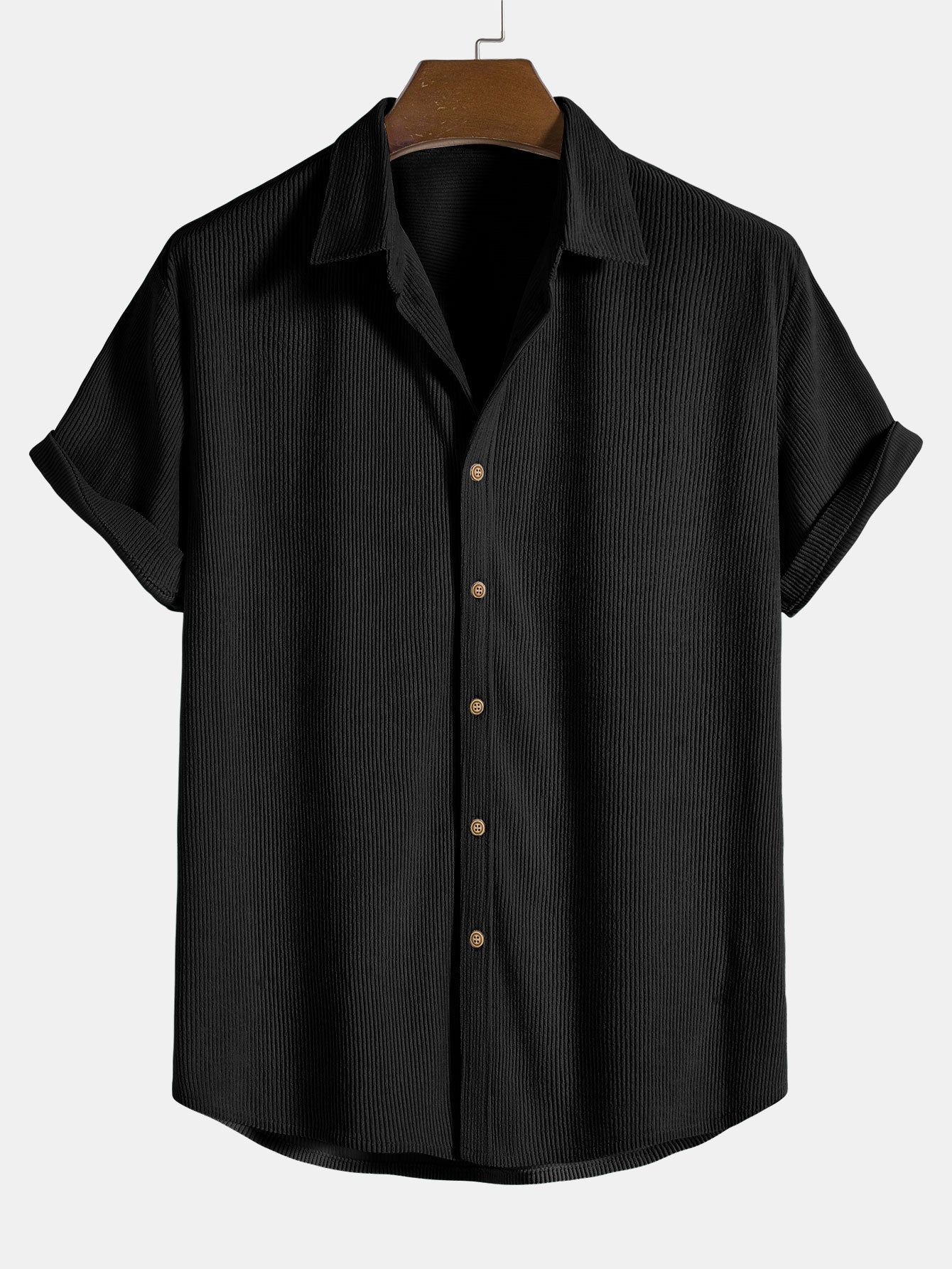 Korte Mouwen Corduroy Overhemd & Shorts