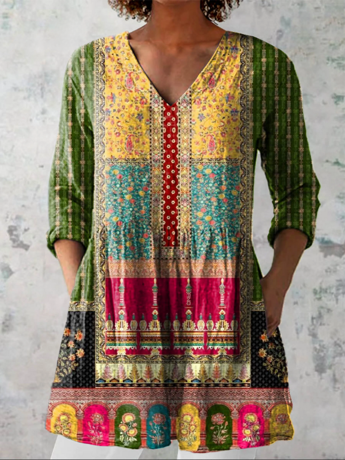 Nyla | Lange Blouse met een opvallend patroon