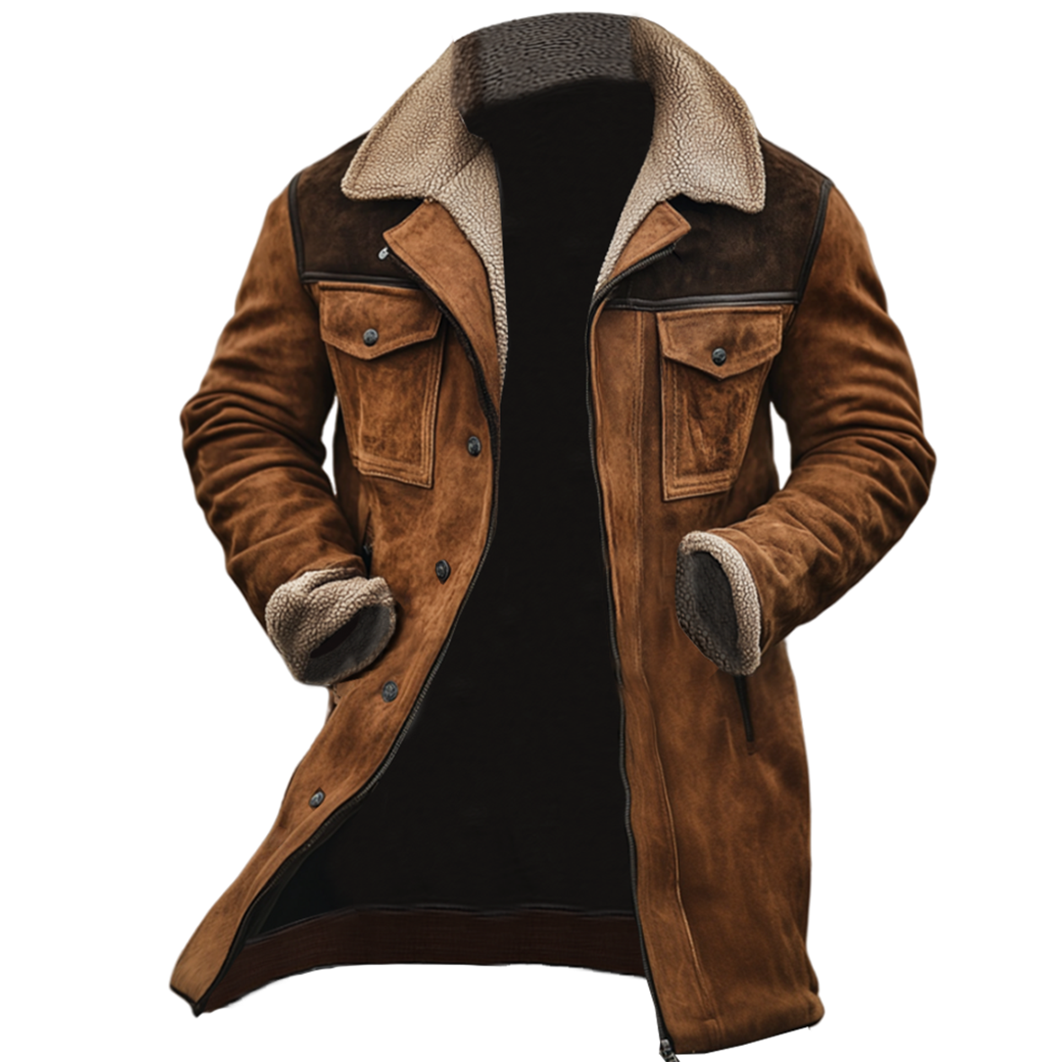 Vintage outdoorjas met meerdere zakken