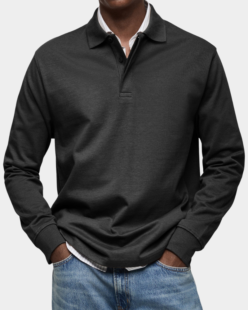 William | Klassiek Poloshirt met Lange Mouwen