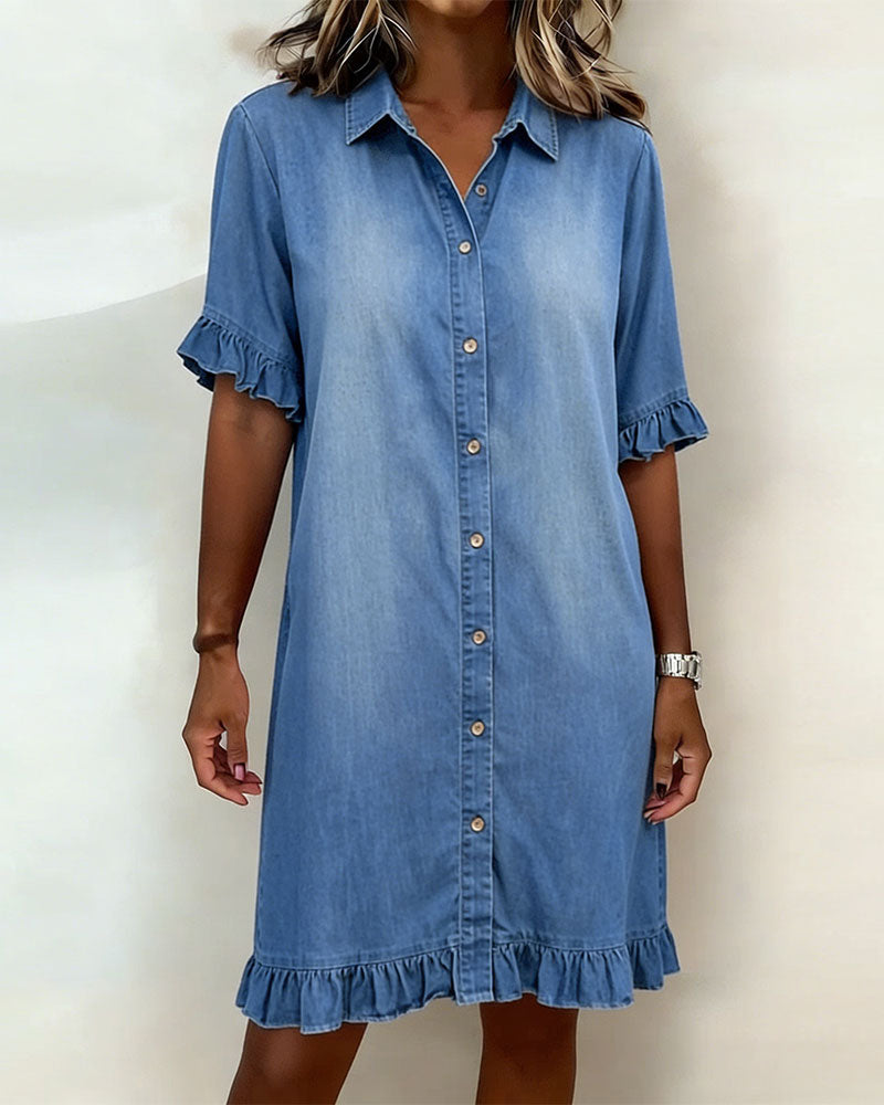 Laluna® | Comfortabele Denim Jurk