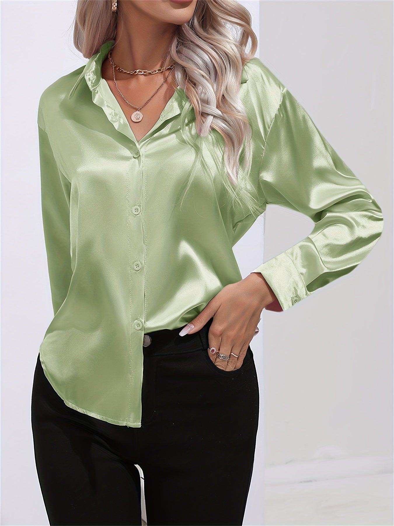 LALUNA® | SATIJNEN BLOUSE