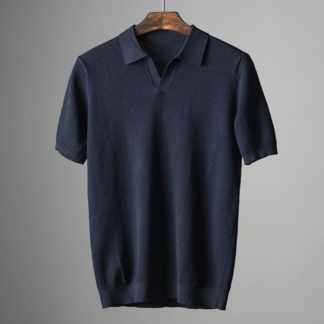 Laluna® | Geribbelde Katoenen Polo