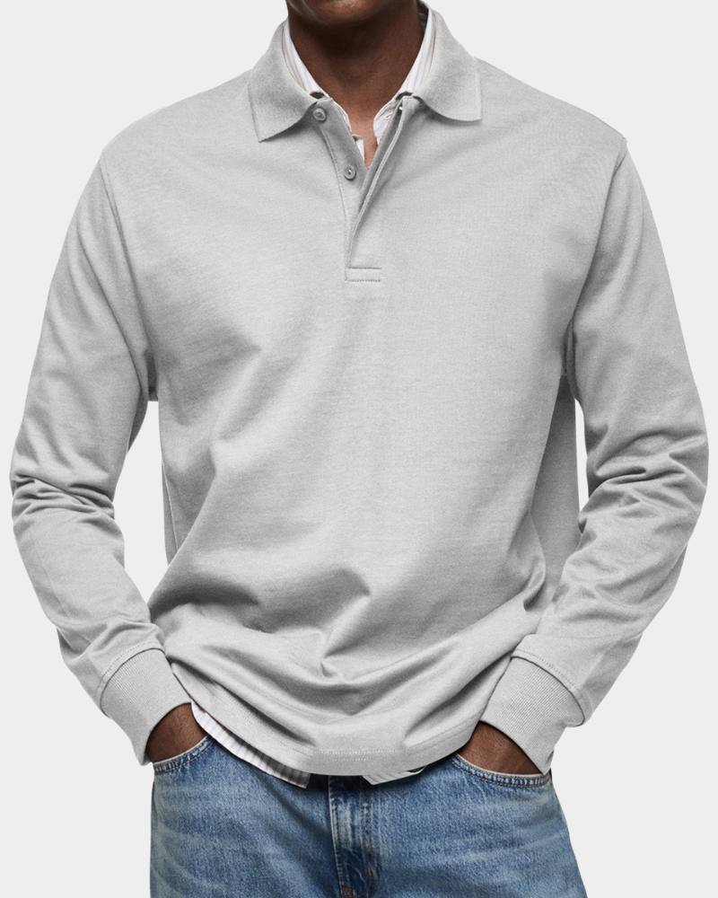 William | Klassiek Poloshirt met Lange Mouwen