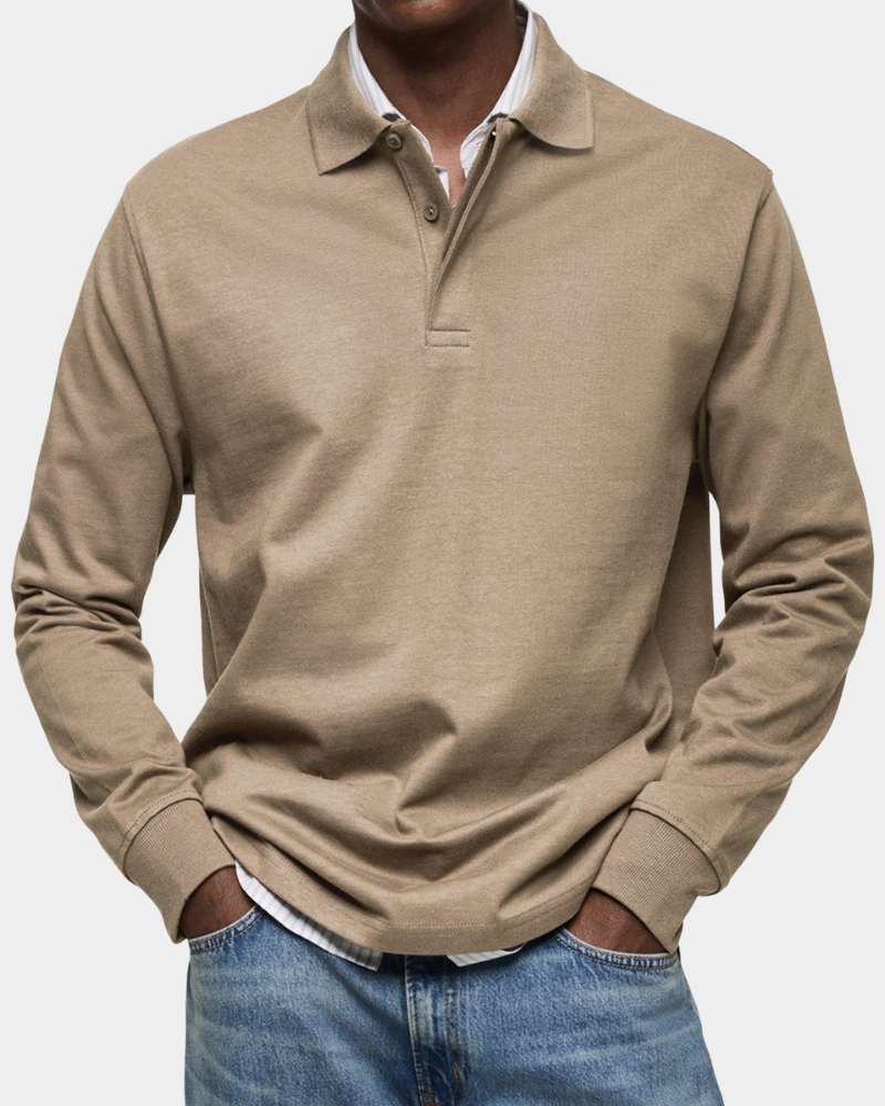 William | Klassiek Poloshirt met Lange Mouwen
