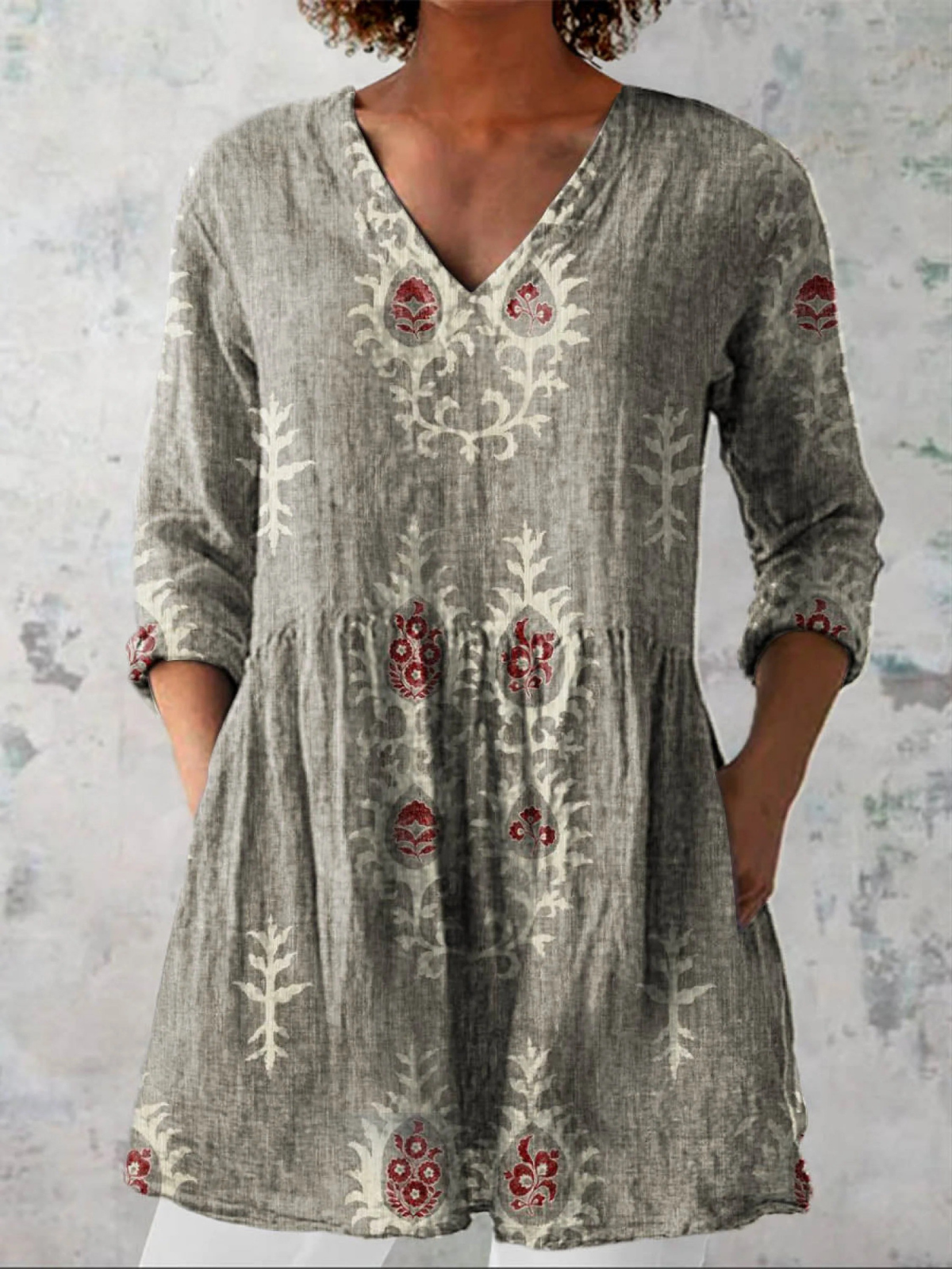 Blair | Lange Blouse met een opvallend patroon