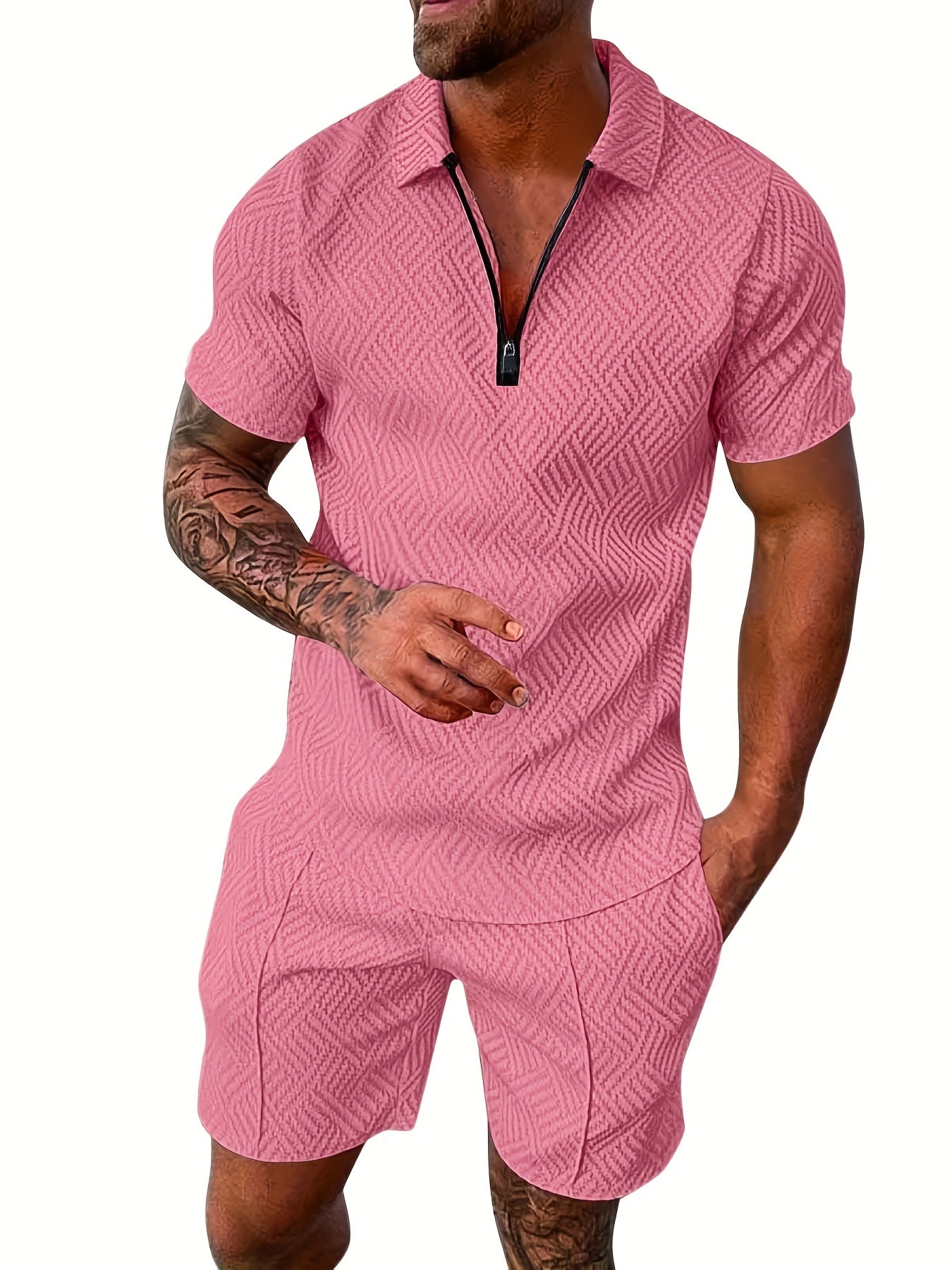 V-Hals Zip-Up Set
