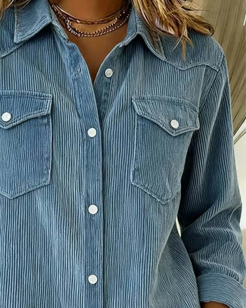 Laluna® | Modieuze Blouse met Revers en Knopen