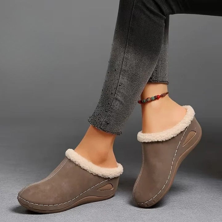 Laluna® | Bontgevoerde Slip-On Sandalen