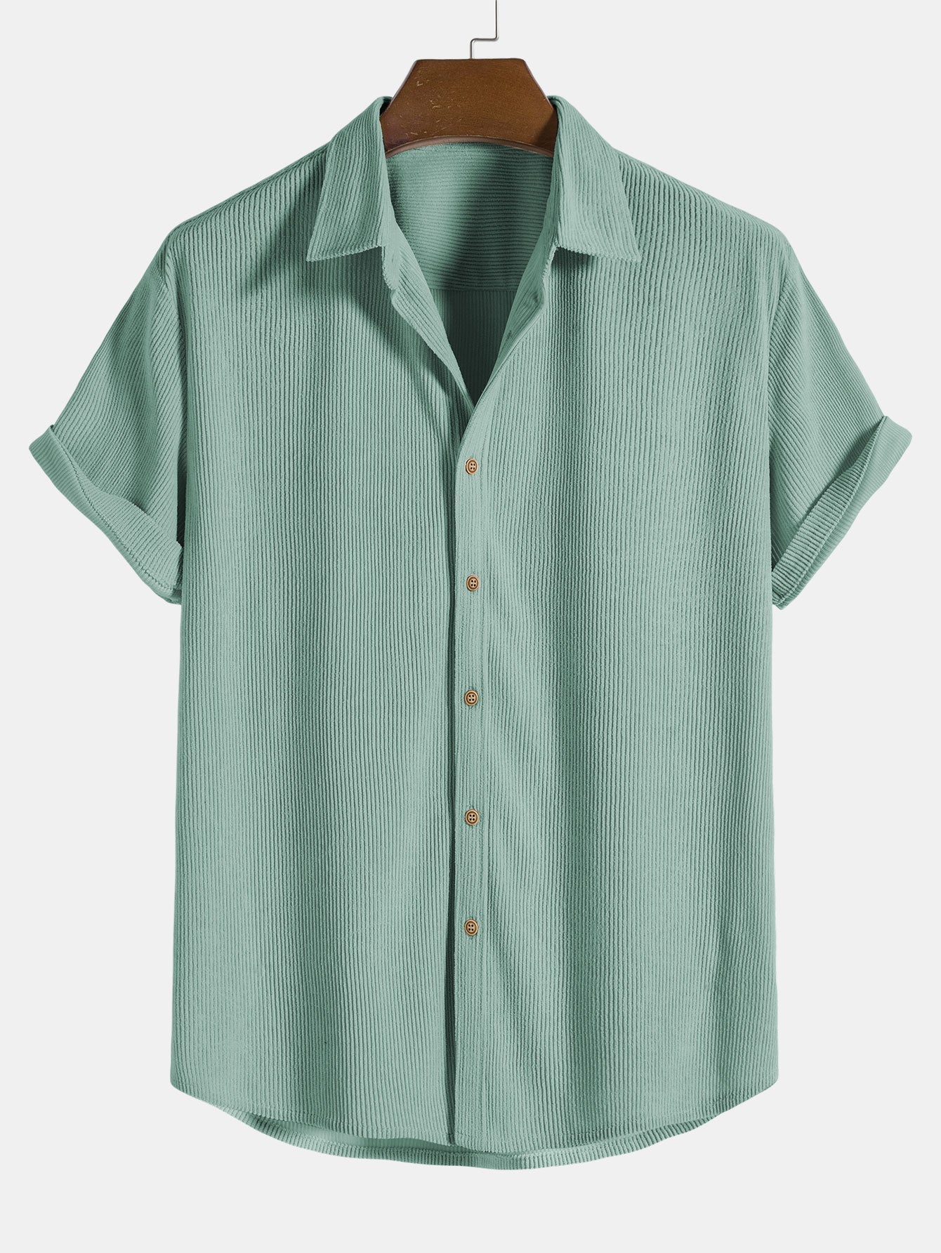 Korte Mouwen Corduroy Overhemd & Shorts