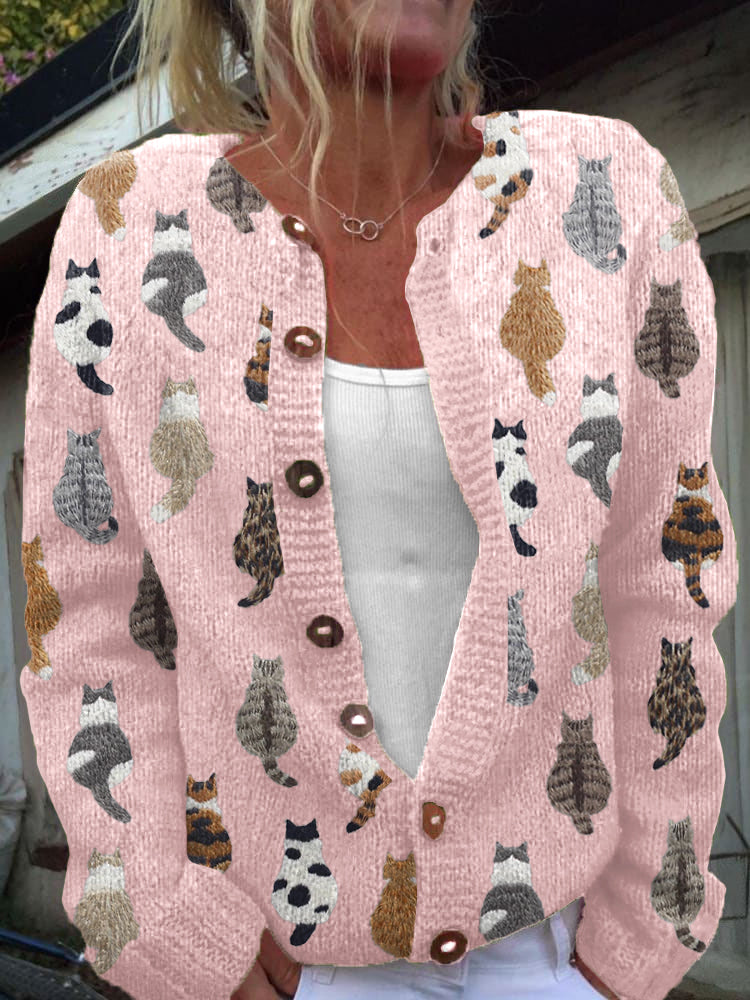 Laluna® | De Kattenprint Cardigan