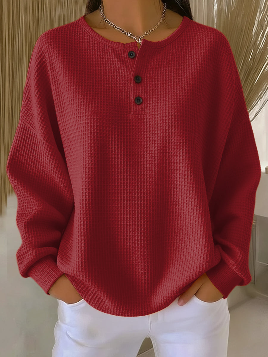 Stijlvolle casual Henley-top