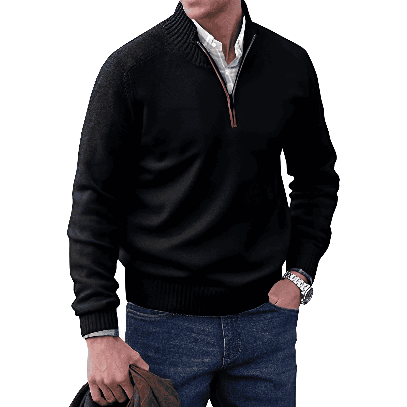 Laluna® | Elegante Kasjmier Zip Sweater