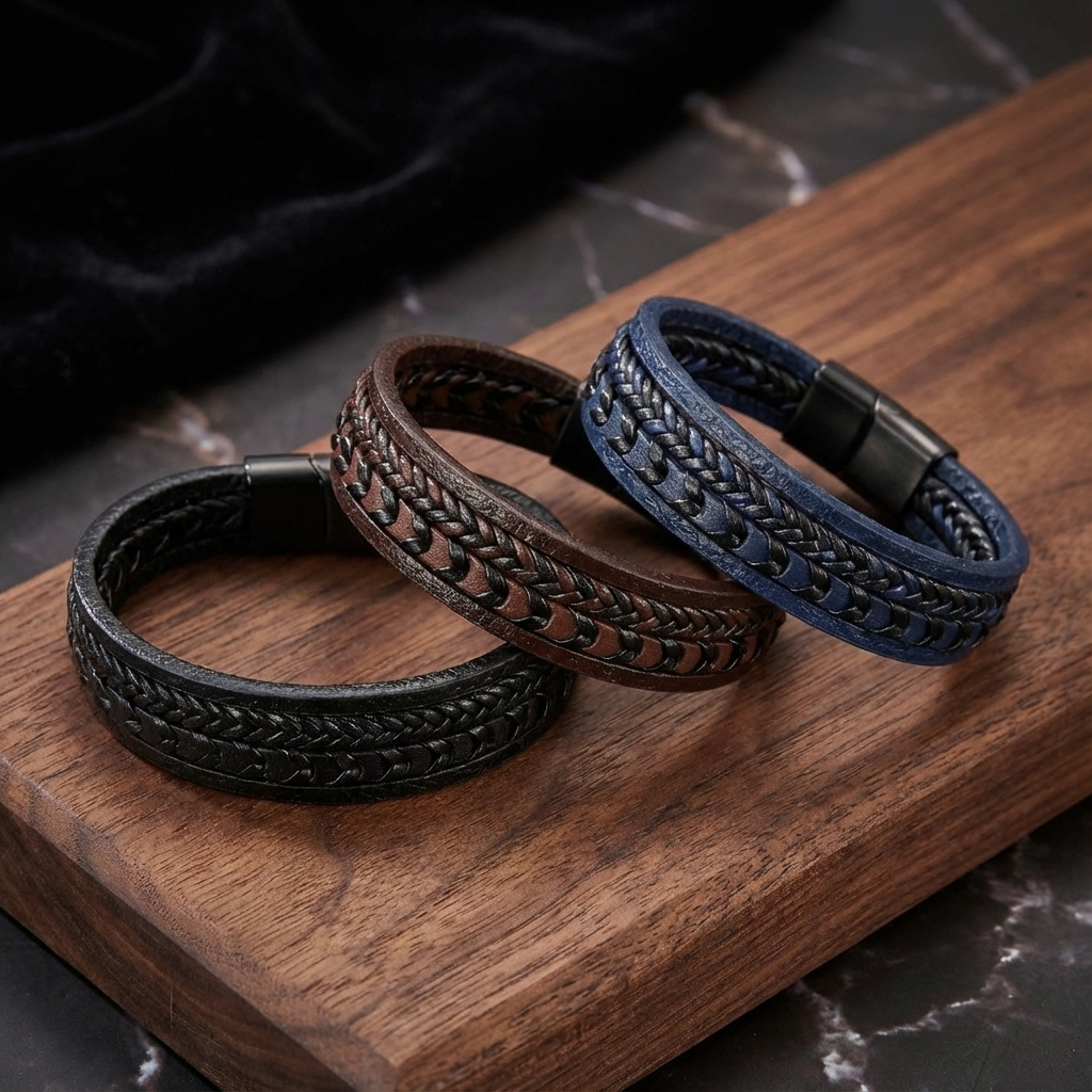 Ragnar Band - Leren Gevlochten Viking Armband (1+1 Gratis)