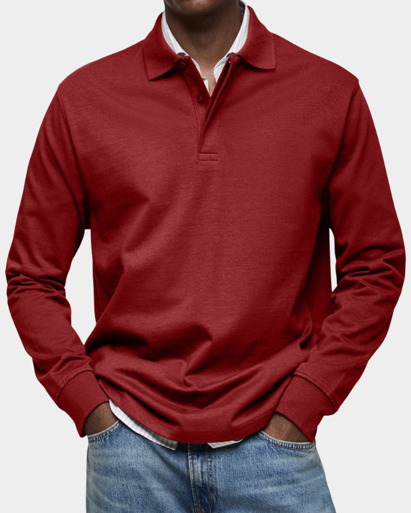 William | Klassiek Poloshirt met Lange Mouwen