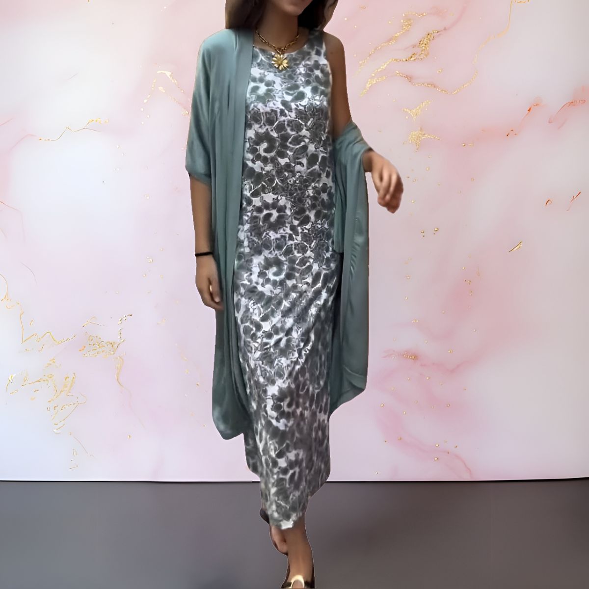 Laluna® | Elegante jurk met vest