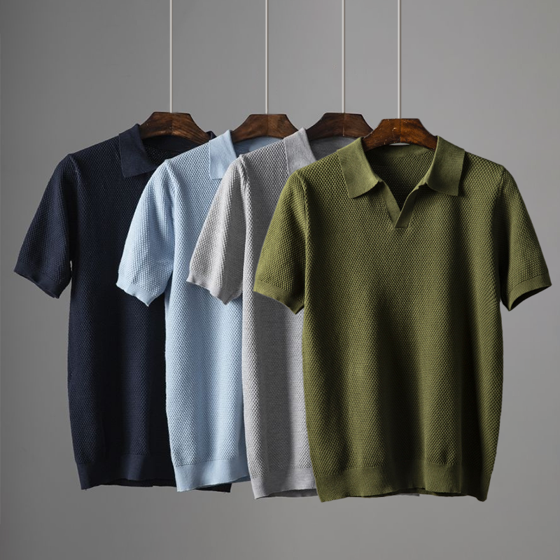 Laluna® | Geribbelde Katoenen Polo