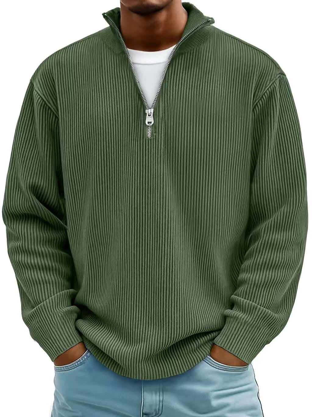 Laluna® | Geribbelde Half-Zip Trui