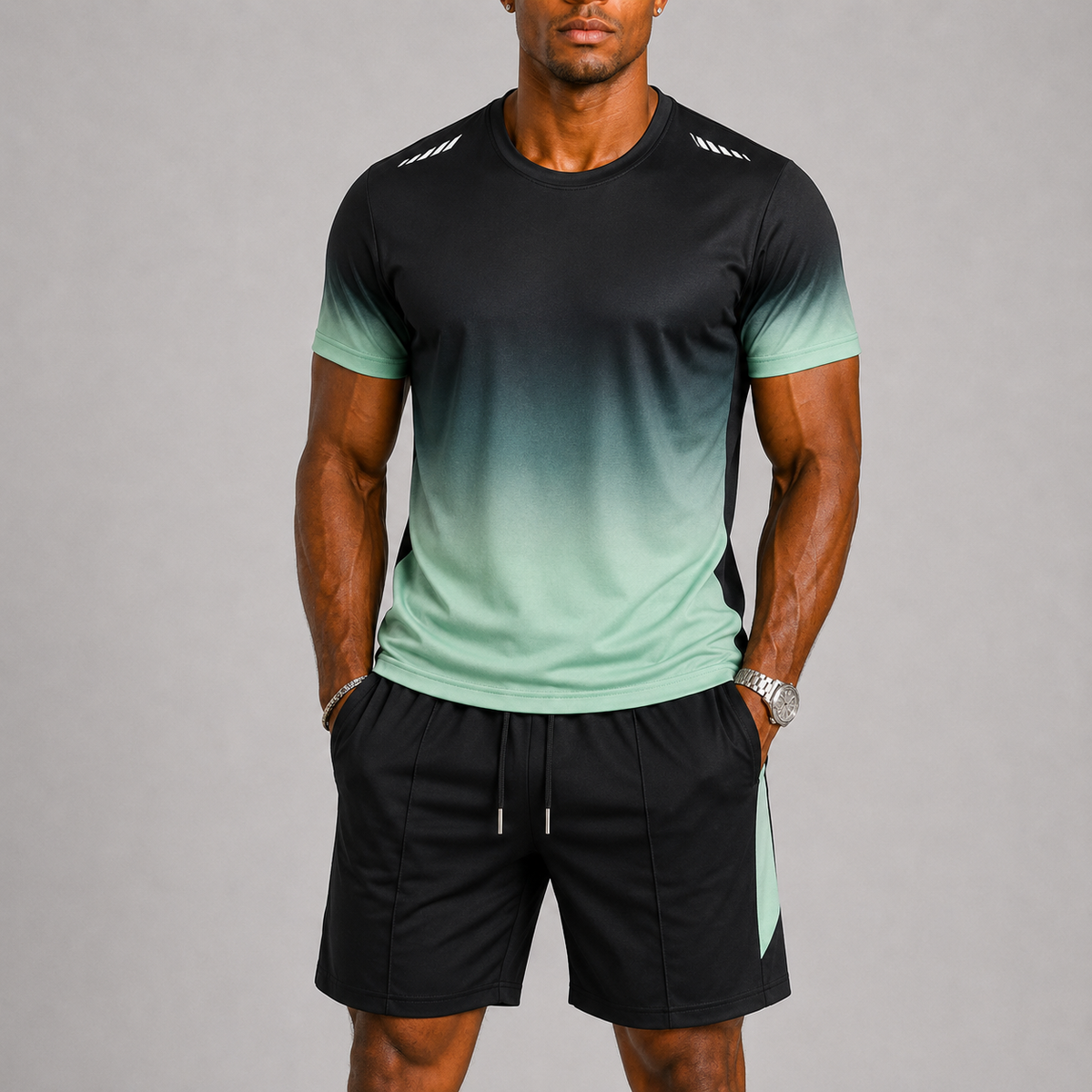 Laluna® | Heren Sportset Sneldrogend met Verloopprint