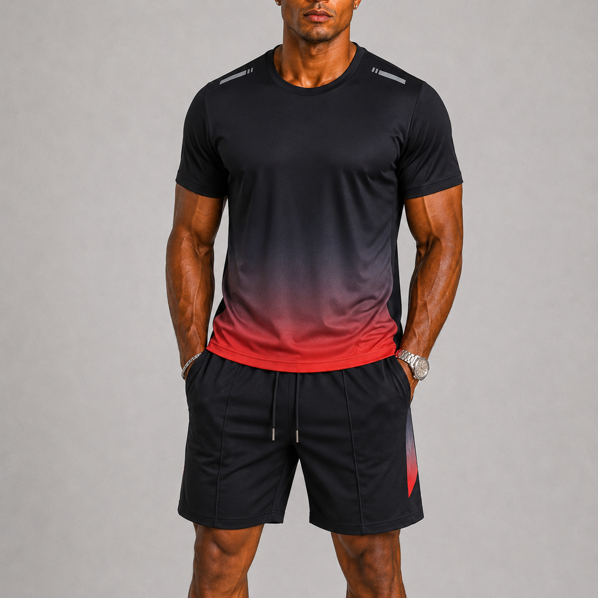 Laluna® | Heren Sportset Sneldrogend met Verloopprint