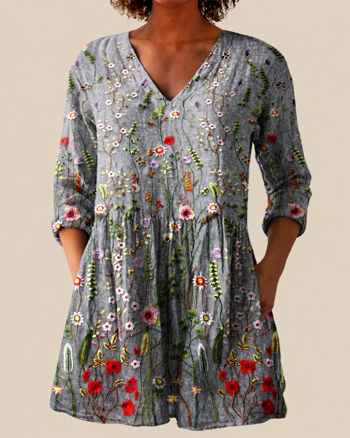 Sloane | Lange Blouse met een opvallend patroon