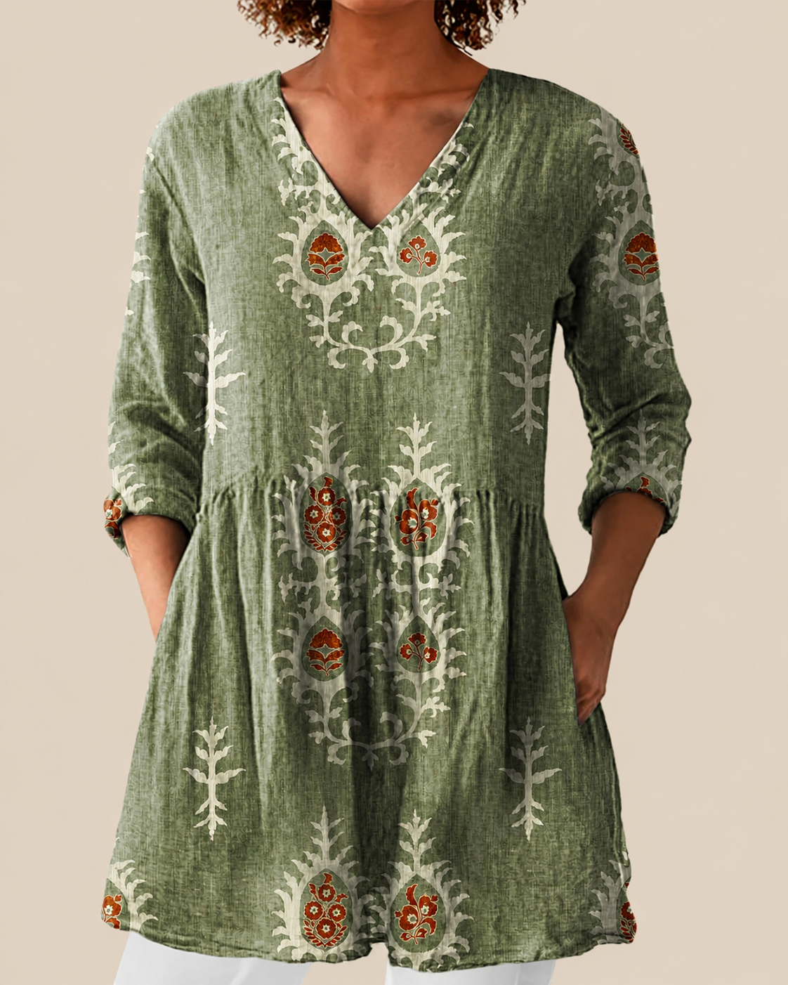 Blair | Lange Blouse met een opvallend patroon