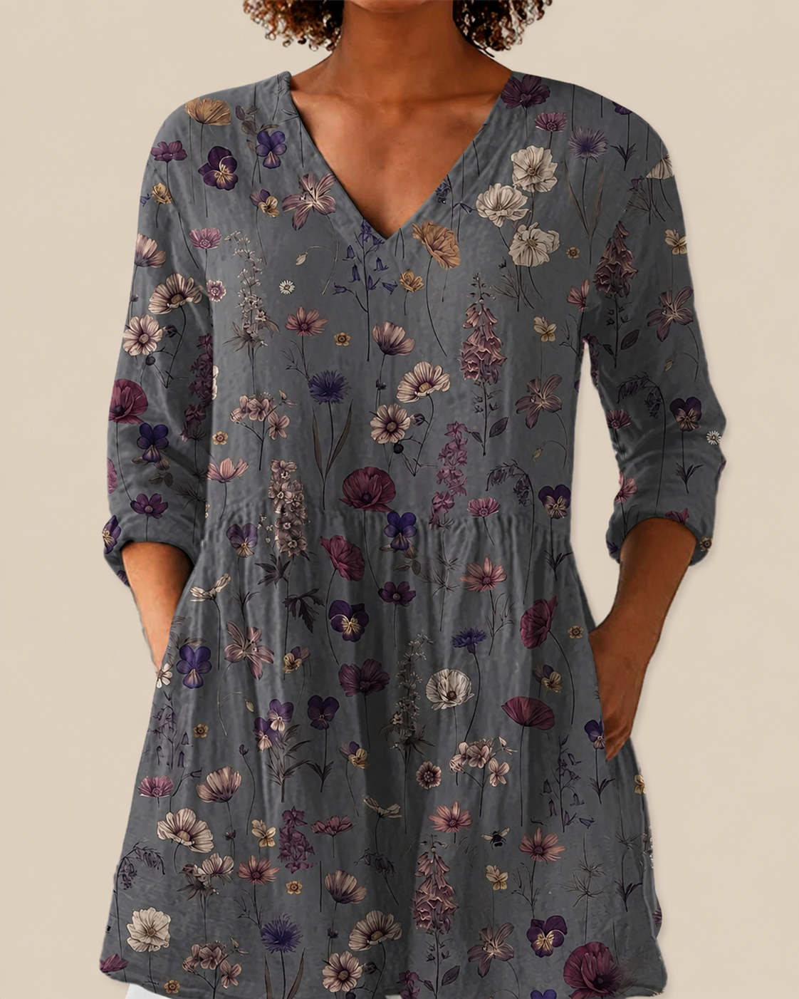 Kira | Lange Blouse met een Indrukwekkend Patroon