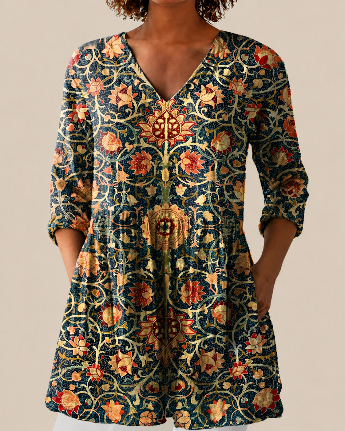 Liora | Lange Blouse met een opvallend patroon