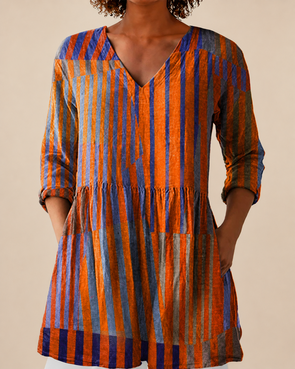 Elowen | Lange Blouse met een uitdrukkelijk patroon