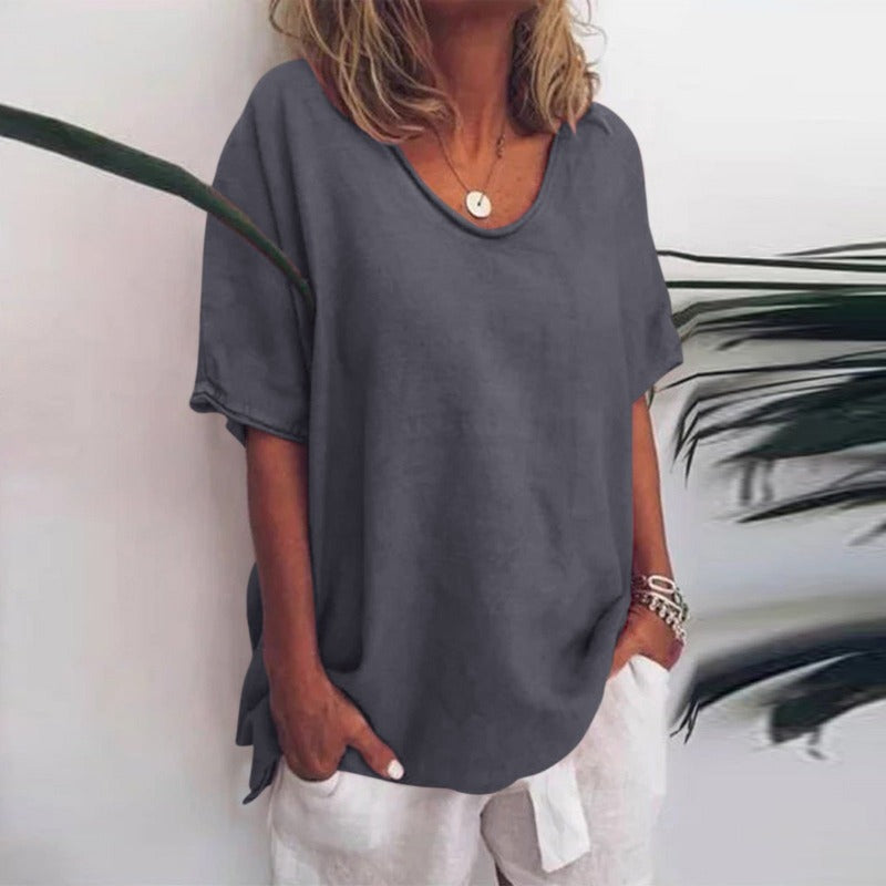 Ruime Linnen T-shirt