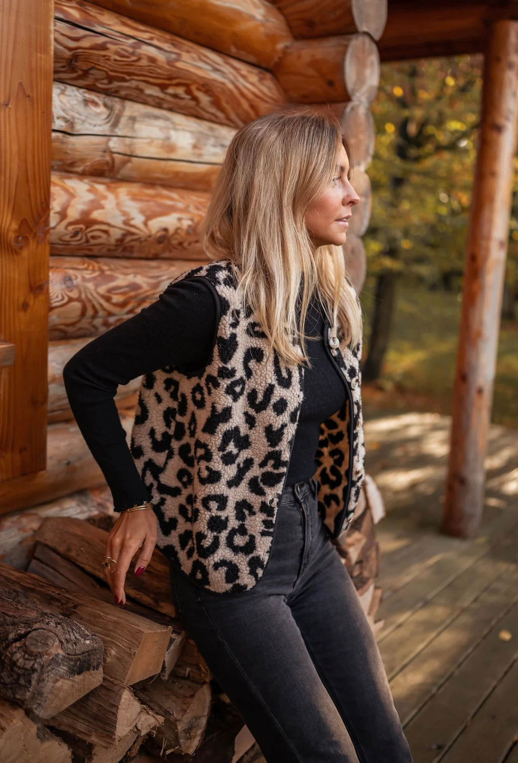 Laluna®  | Luipaard Bodywarmer