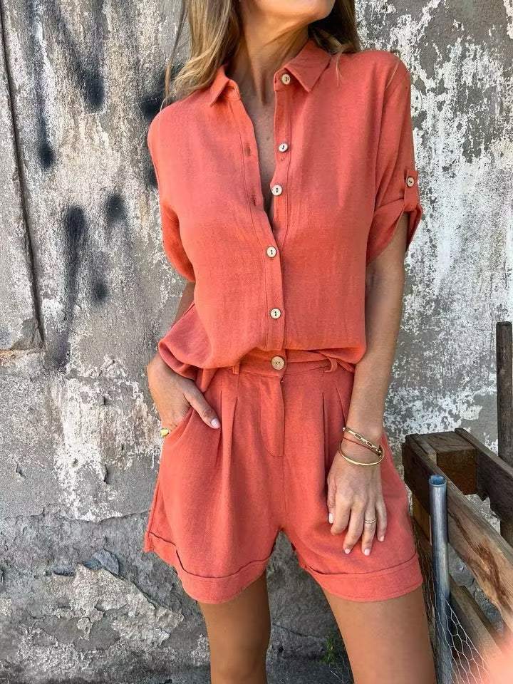 Laluna® | 2-Delige Linnen en Katoenen Lente/Zomerset