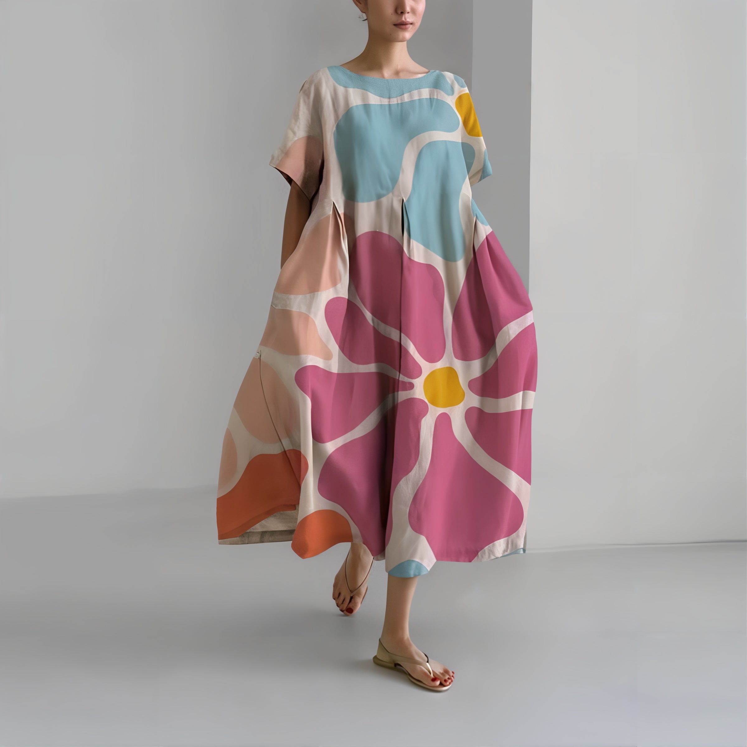 Amelia - Casual Bloemige Maxi Dress