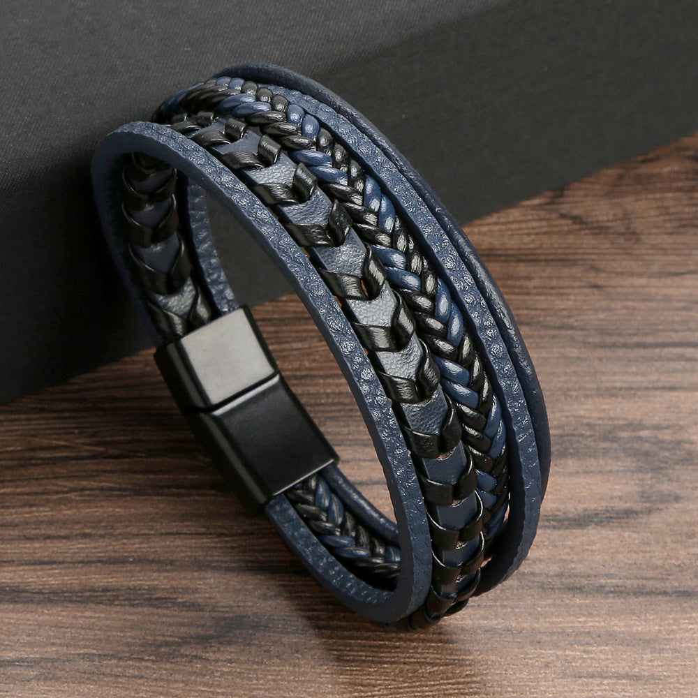 Ragnar Band - Leren Gevlochten Viking Armband (1+1 Gratis)