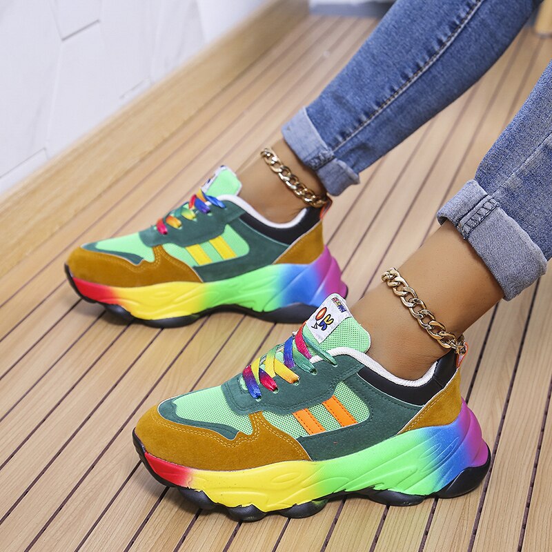 Laluna® | Orthopedische Regenboog Sneakers