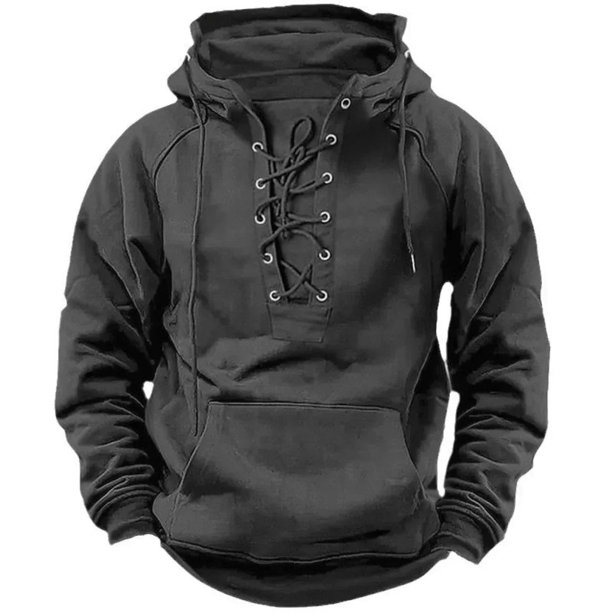 Laluna® | Stijlvolle hoodie met vetersluiting