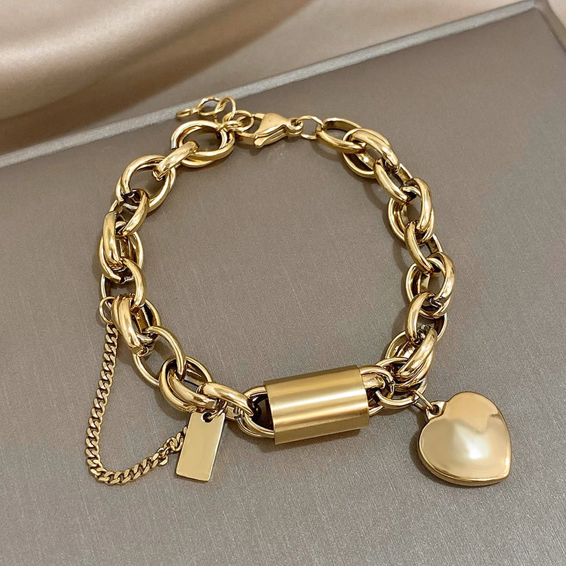 Gouden Hart Charm Armband