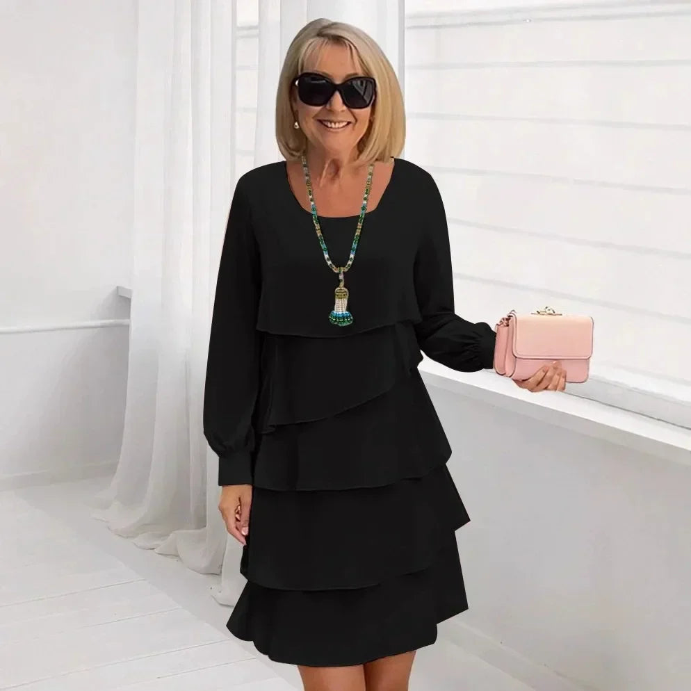 Madeleine – Elegante, vloeiende jurk met ruffles