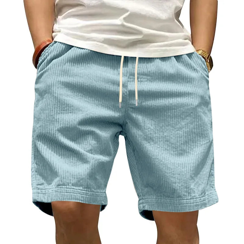 Laluna® | Casual korte broek in velours met ribbels
