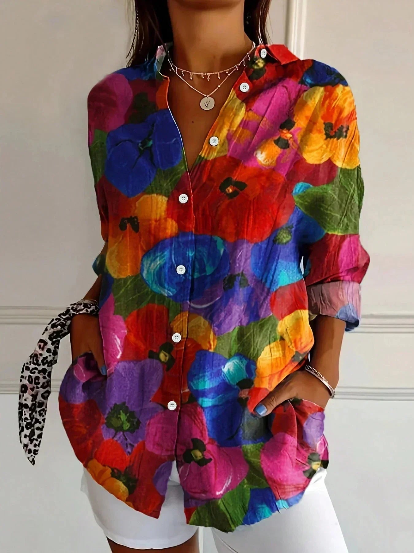 Laluna® | Blouse met kleurrijke print