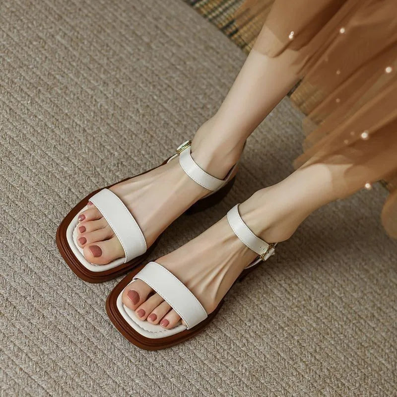 Laluna® | Zomerse Leren Sandalen