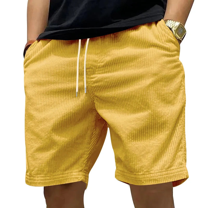 Laluna® | Casual korte broek in velours met ribbels