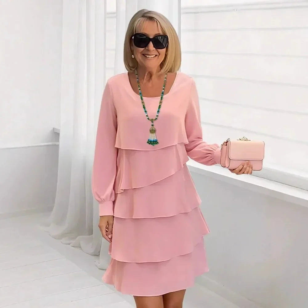 Madeleine – Elegante, vloeiende jurk met ruffles