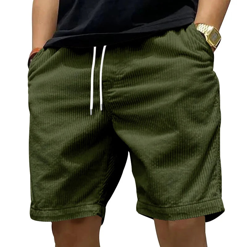 Laluna® | Casual korte broek in velours met ribbels