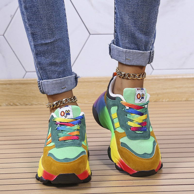 Laluna® | Orthopedische Regenboog Sneakers