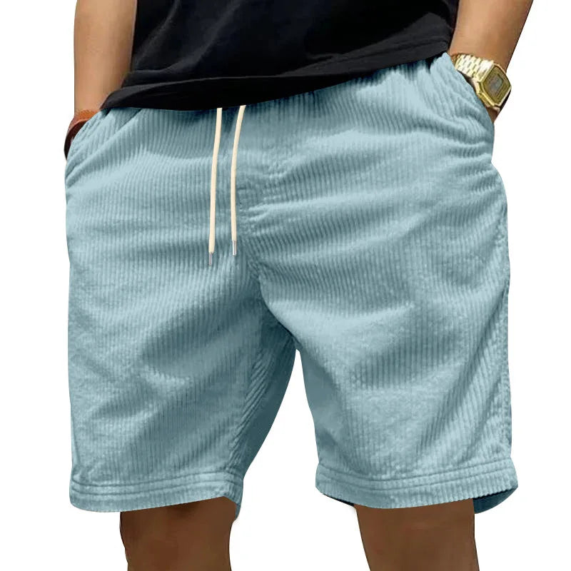 Laluna® | Casual korte broek in velours met ribbels