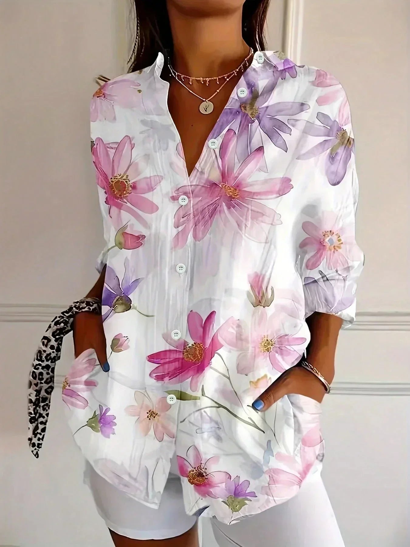 Laluna® | Blouse met kleurrijke print