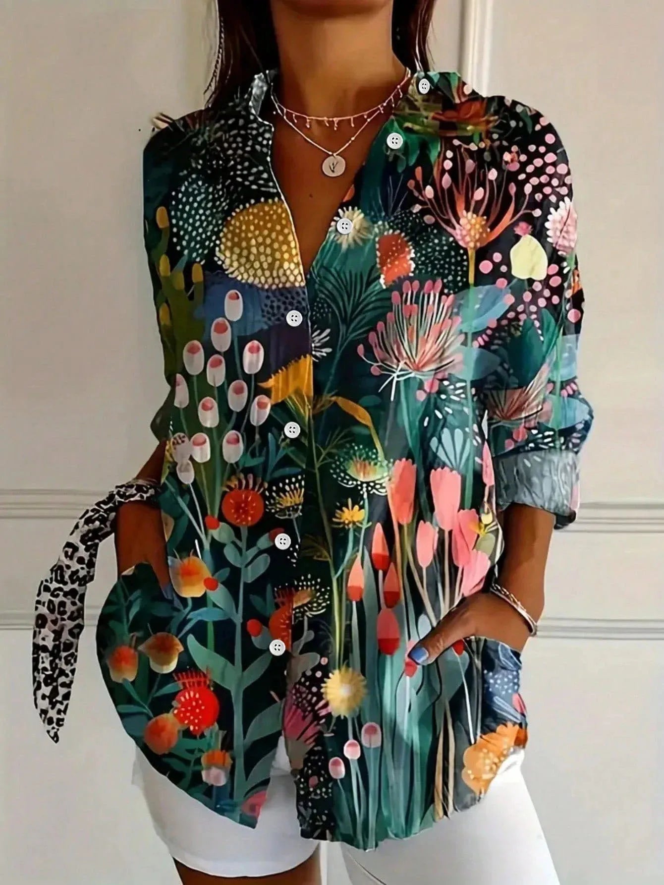 Laluna® | Blouse met kleurrijke print