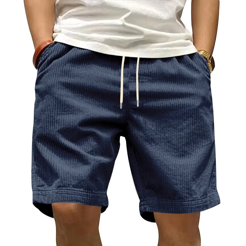Laluna® | Casual korte broek in velours met ribbels
