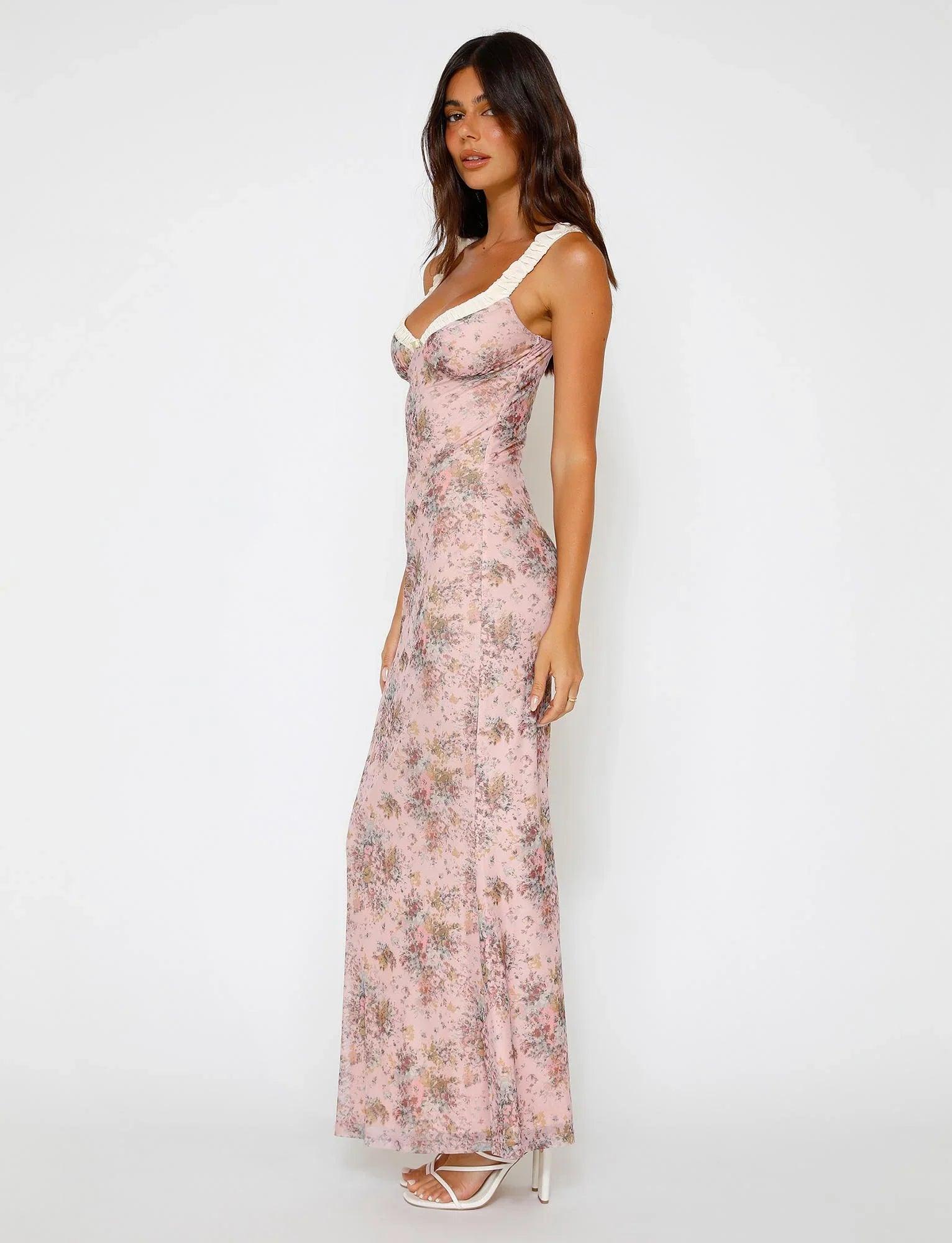 Laluna® | Roze Camouflage Bloemenjurk